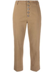 DONDUP pantalon court à coupe droite - Marron