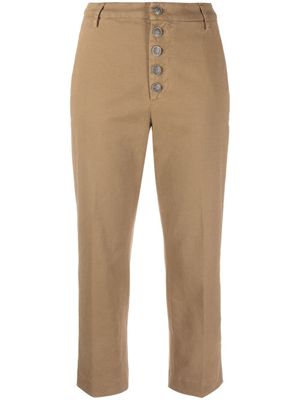 DONDUP pantalon court à coupe droite - Marron