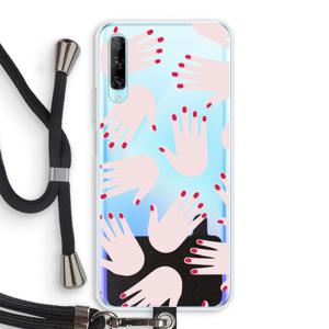 Hands pink: Huawei P Smart Pro Transparant Hoesje met koord