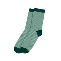 Gestreepte sokken van bio-katoen, groen Maat: 39-42 - thumbnail