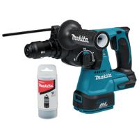 Makita DHR243Z accu combihamer - SDS-Plus - 18V - excl. accu en lader - 2 boorkoppen - in doos