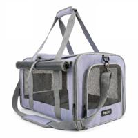 Pecco luxe draagtas voor hond en kat tot 9 kg - Paars - 48x30x30 cm