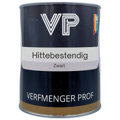 Hittebestendige verf zwart 0.75 liter
