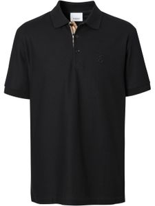 Burberry polo en coton piqué à motif monogrammé - Noir