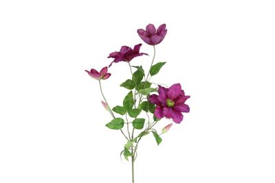 Clematis fuchsia kunstbloem zijde nepbloem - Decostar