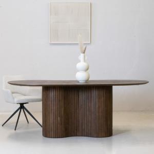 Eettafel Ava Ovaal Donkerbruin 200cm - Giga Meubel