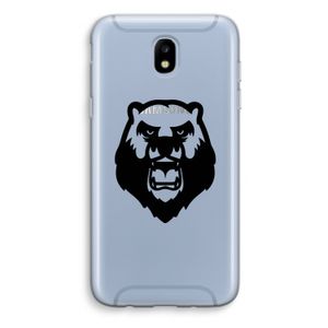Angry Bear (black): Samsung Galaxy J5 (2017) Transparant Hoesje