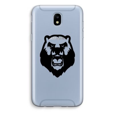 Angry Bear (black): Samsung Galaxy J5 (2017) Transparant Hoesje
