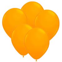 Feest Ballonen - neon oranje - 16x stuks - 25 cm - versiering/feestartikelen