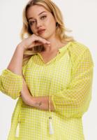 Yoek Tuniek met koordjes VICHY | Geel | Maat 58/60