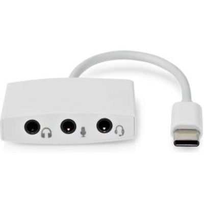USB-C© Adapter | USB 2.0 | USB-C© Male | 3,5 mm Female | 0.10 m | Rond | Vernikkeld | ABS / PVC