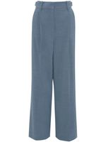 JW Anderson pantalon palazzo à design chiné - Bleu