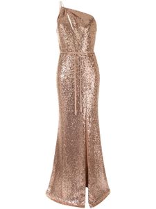 Marchesa Notte Bridesmaids robe brodée de sequins - Or