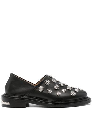 Toga Virilis mocassins à détails de clous - Noir