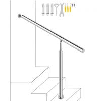 VEVOR Balustrade Trap Trapleuning voor buiten Trapleuning Roestvrijstalen balustrade Een trede muur