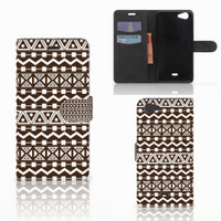 Wiko Pulp Fab 4G Telefoon Hoesje Aztec Brown - thumbnail