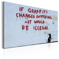 Schilderij - If Graffiti Changed Anything , Banksy - thumbnail