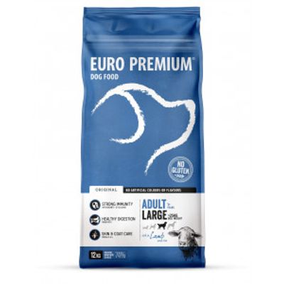 Euro Premium Adult Large w/Lamb & Rice hondenvoer 12 kg