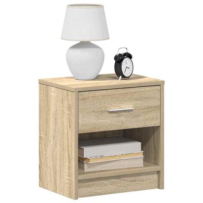 Nachtkastjes 2 st met lade 39x28x41 cm sonoma eikenkleurig