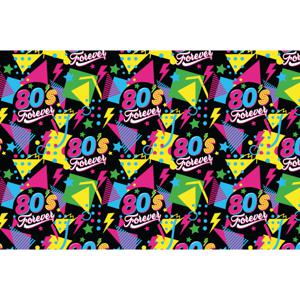 Feest tafelkleed foute 80s party - 137 x 274 cm - papier - Jaren 80 thema feest versiering