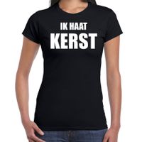 Fout kerst t-shirt Ik haat Kerst zwart voor dames