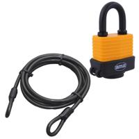 Amig Hangslot met 2 sleutels D50 mm - en ketting 500 cm - outdoor gebruik - gelamineerd