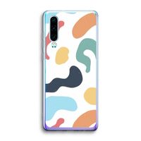 Memphis Shapes Blue: Huawei P30 Transparant Hoesje