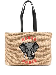 Kenzo sac cabas à broderies - Tons neutres