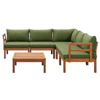 Le Sud modulaire loungeset Orleans V2 - groen - 6-delig - Leen Bakker - thumbnail