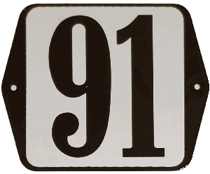 Huisnummer standaard nummer 91 - Warentuin mix