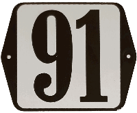 Huisnummer standaard nummer 91 - Warentuin mix
