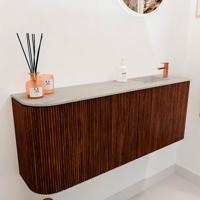 Toiletmeubel Mondiaz Joya Dlux | 101.6 cm | Meubelkleur Ruby | Faye wastafel Opalo Wasbak Rechts | 1 kraangat
