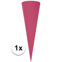 Puntvormige knutsel schoolzak roze 70cm - thumbnail