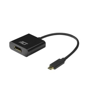 ACT AC7320 USB Type-C naar DisplayPort video kabel adapter 0,15m zwart