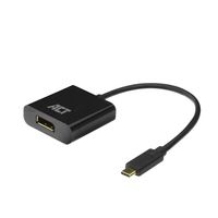 ACT AC7320 USB Type-C naar DisplayPort video kabel adapter 0,15m zwart - thumbnail