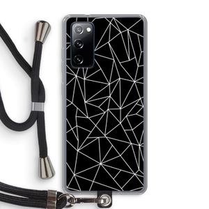 Geometrische lijnen wit: Samsung Galaxy S20 FE / S20 FE 5G Transparant Hoesje met koord