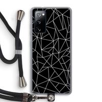 Geometrische lijnen wit: Samsung Galaxy S20 FE / S20 FE 5G Transparant Hoesje met koord