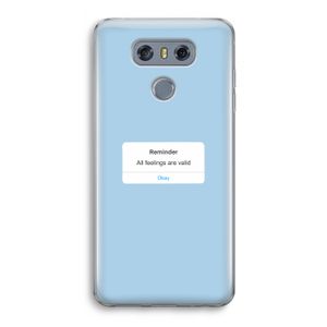 Reminder: LG G6 Transparant Hoesje