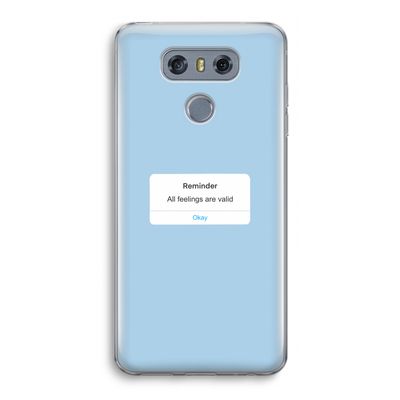 Reminder: LG G6 Transparant Hoesje