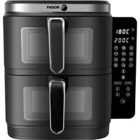FAGOR olievrije friteuse - Airfryer FGD11 - Inhoud 11L - Dubbele tanks 5,5 L - 12 kookprogramma's - 2800W