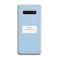 Reminder: Samsung Galaxy S10 4G Transparant Hoesje - thumbnail