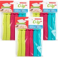 Afsluitclips / vershoudclips - 18x - 11 cm - keuken/voedsel zakjes afsluiten - Vershoud klemmen
