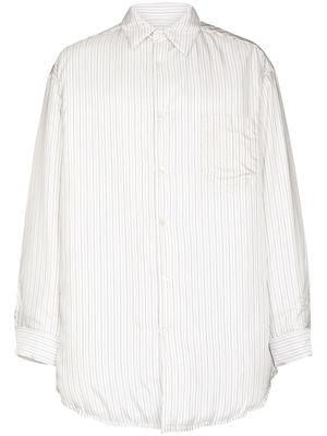Maison Margiela chemise matelassée à fines rayures - Tons neutres