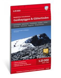 Wandelkaart Hoyfjellskart Jotunheimen: Galdhøpiggen - Glittertinden |