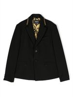 Versace Kids blazer boutonné à détails Greca - Noir - thumbnail