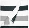 The One Towelling TH1090 Beach Towel Stripe - Anthracite/Light Grey/White - 90 x 190 cm