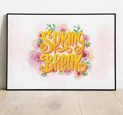 Krokusvakantie poster bloem
