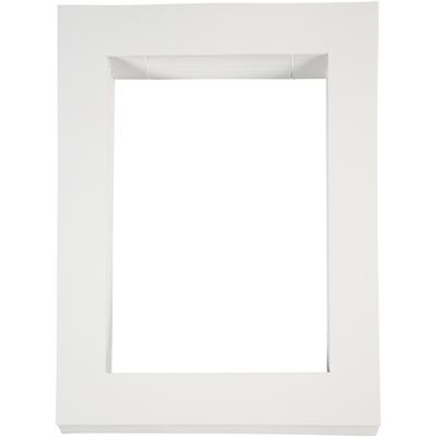 Creativ Company Passepartout lijsten, a4, afm 28,5x37 cm, 500 gr, wit, 100 stuk/ 1 doos