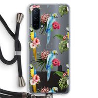 Kleurrijke papegaaien: OnePlus Nord CE 5G Transparant Hoesje met koord