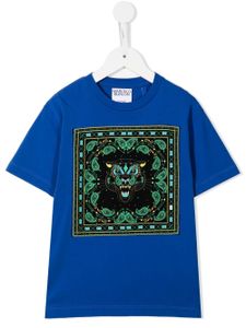 Marcelo Burlon County Of Milan Kids t-shirt à imprimé Bandana Tiger - Bleu